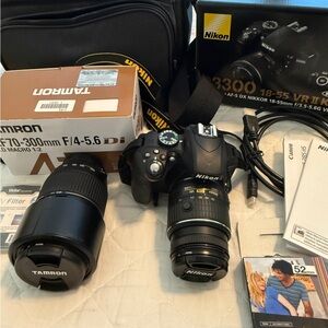 Nikon D3300 DSLR Camera with Tamron Lens Kit - Black
